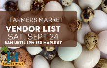 September 24th Vendor List
