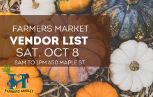 Vendor list Oct. 8