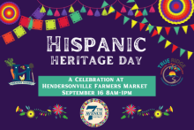 hispanic heritage day information at the farmers market