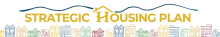 colorful houses in a row and text saying strategic housing plan