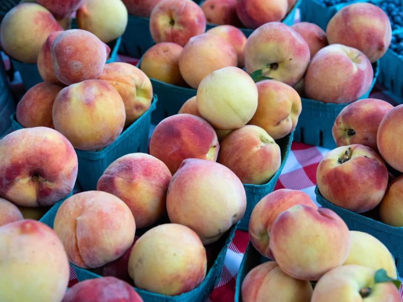 Bundles of Fresh Peaches