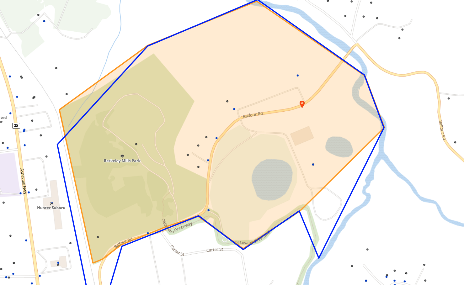 Map of the area at 69 Balfour Rd