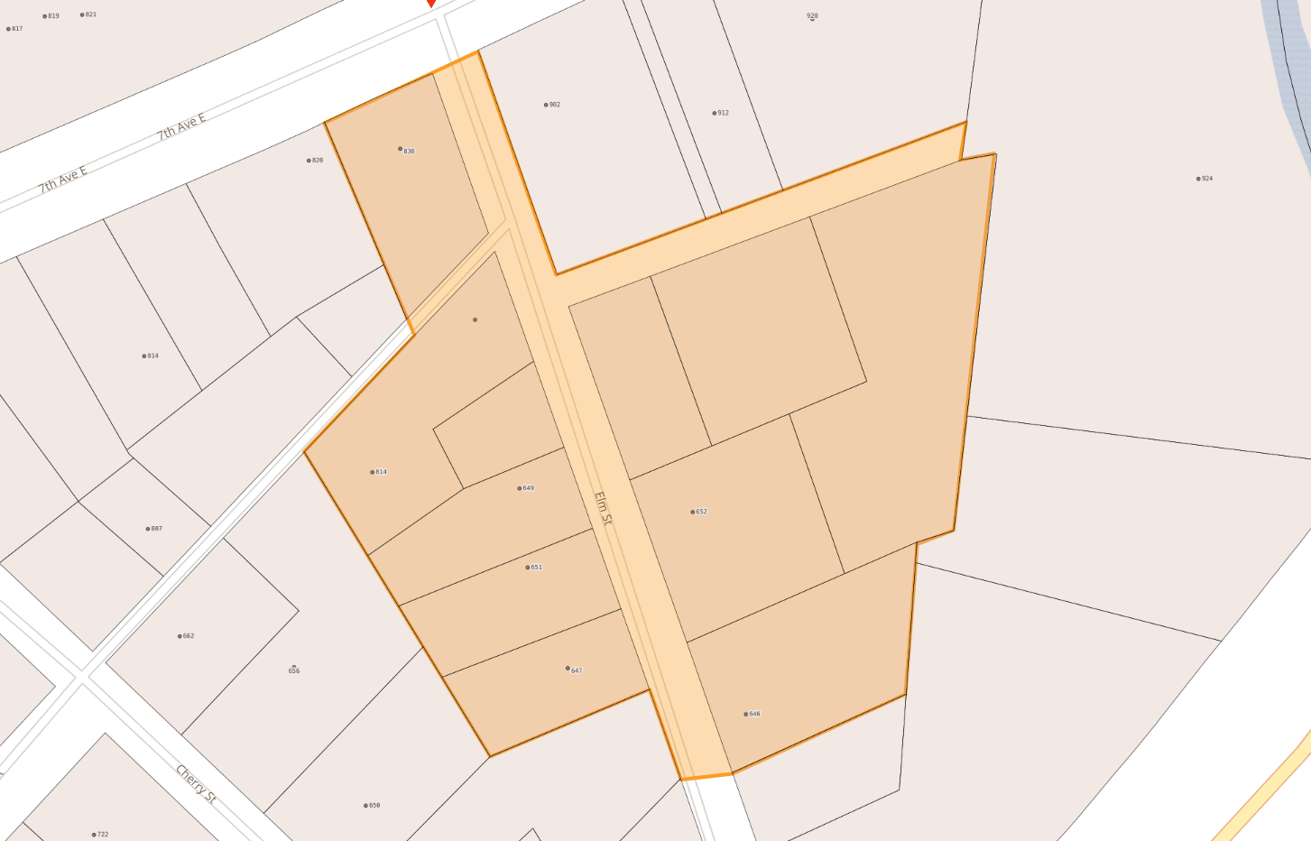 Map of Elm St in Hendersonville Map of Elm St in Hendersonville
