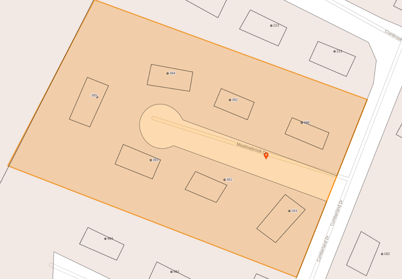 Map of Meadowbrook ct