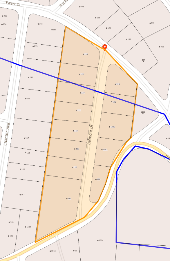 Map of Bellmont Dr area in Hendersonville