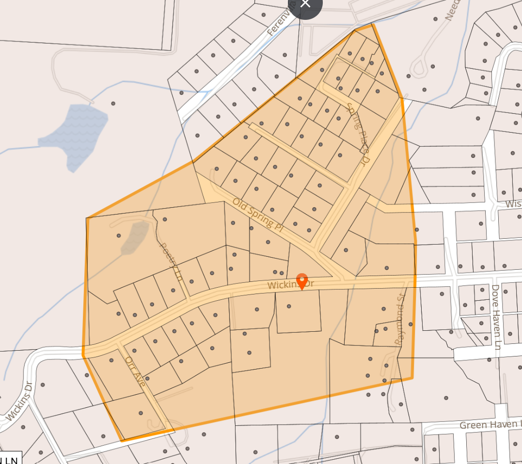 Map of Wickins Dr in the Mountain Home area of Hendersonville Map of Wickins Dr in the Mountain Home area of Hendersonville