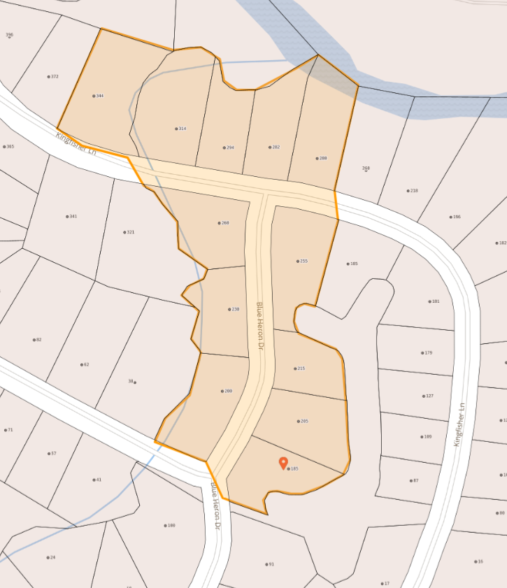 King Fisher Ln and Blue Heron Dr in Mills River