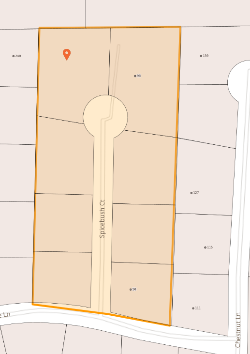 Map of Spicebush Ct in Hendersonville Map of Spicebush Ct in Hendersonville