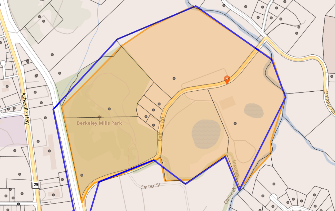 Map of Balfour Rd in Hendersonville