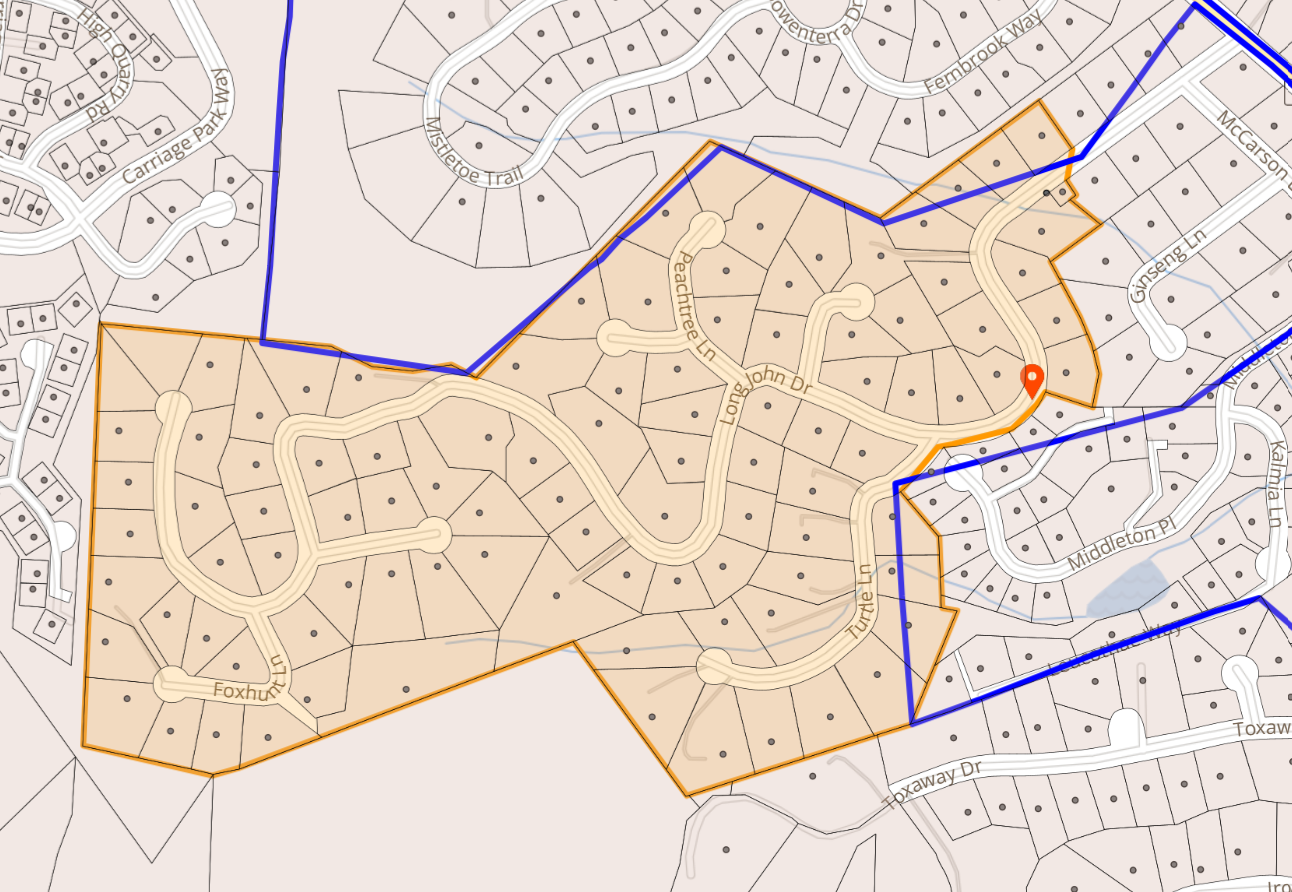 Map of Long John Dr in Hendersonville