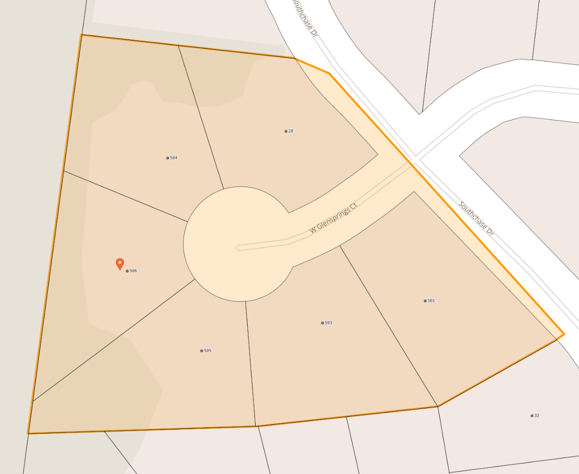 Map of W Glensprings Ct in Fletcher Map of W Glensprings Ct in Fletcher