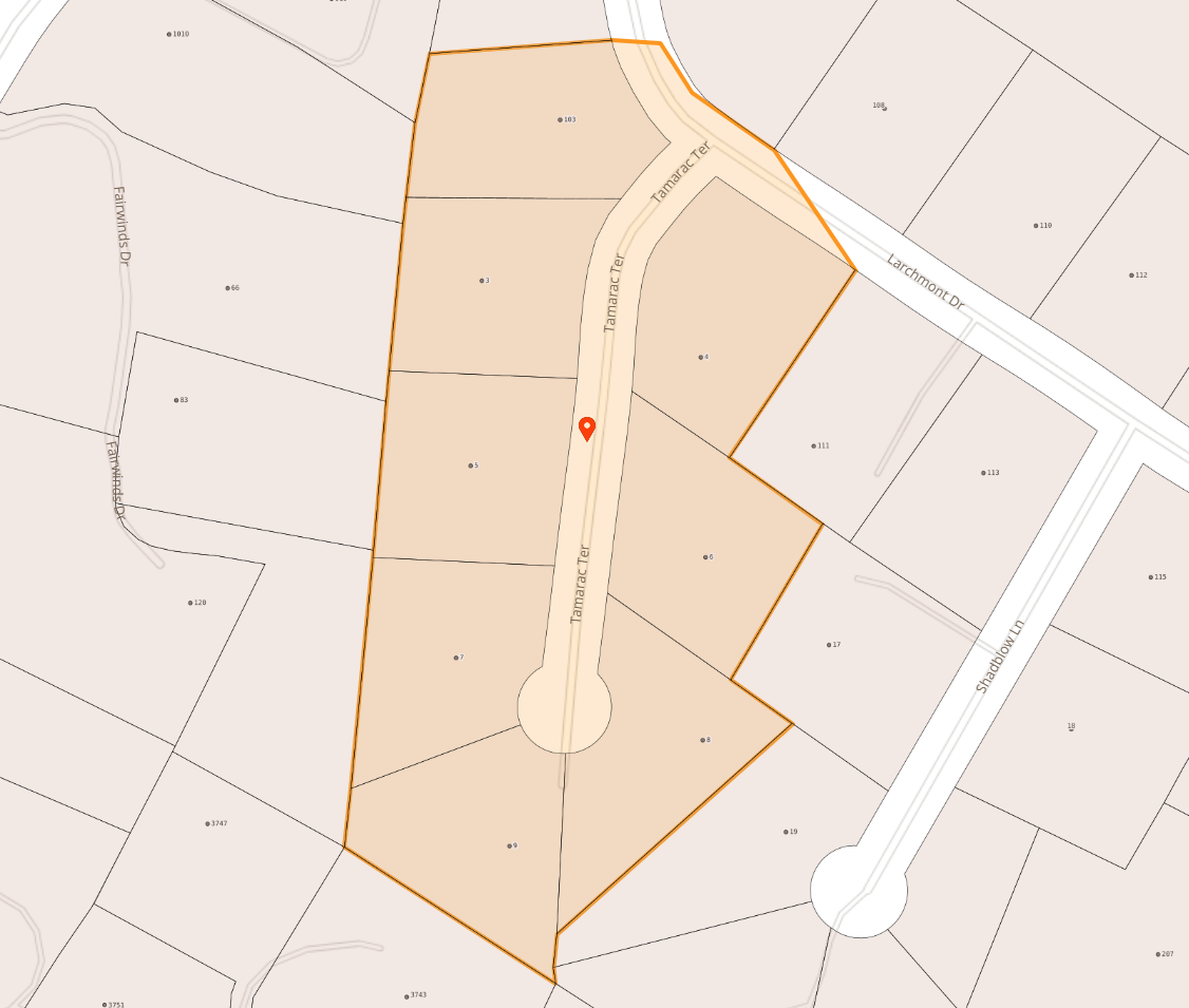 Map of Tamarac Terrace