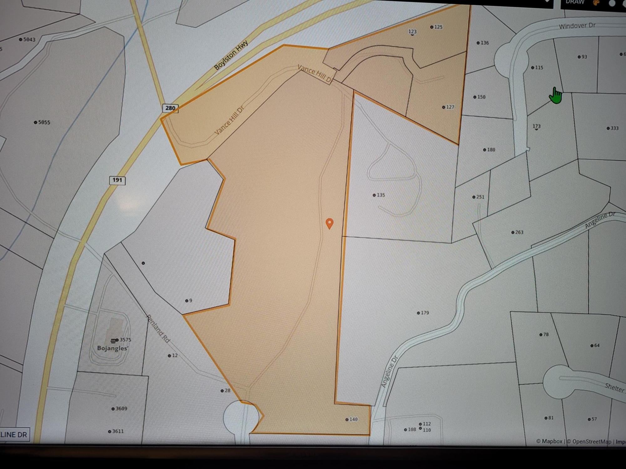 Map of Vance Hill Dr in Mills River NC
