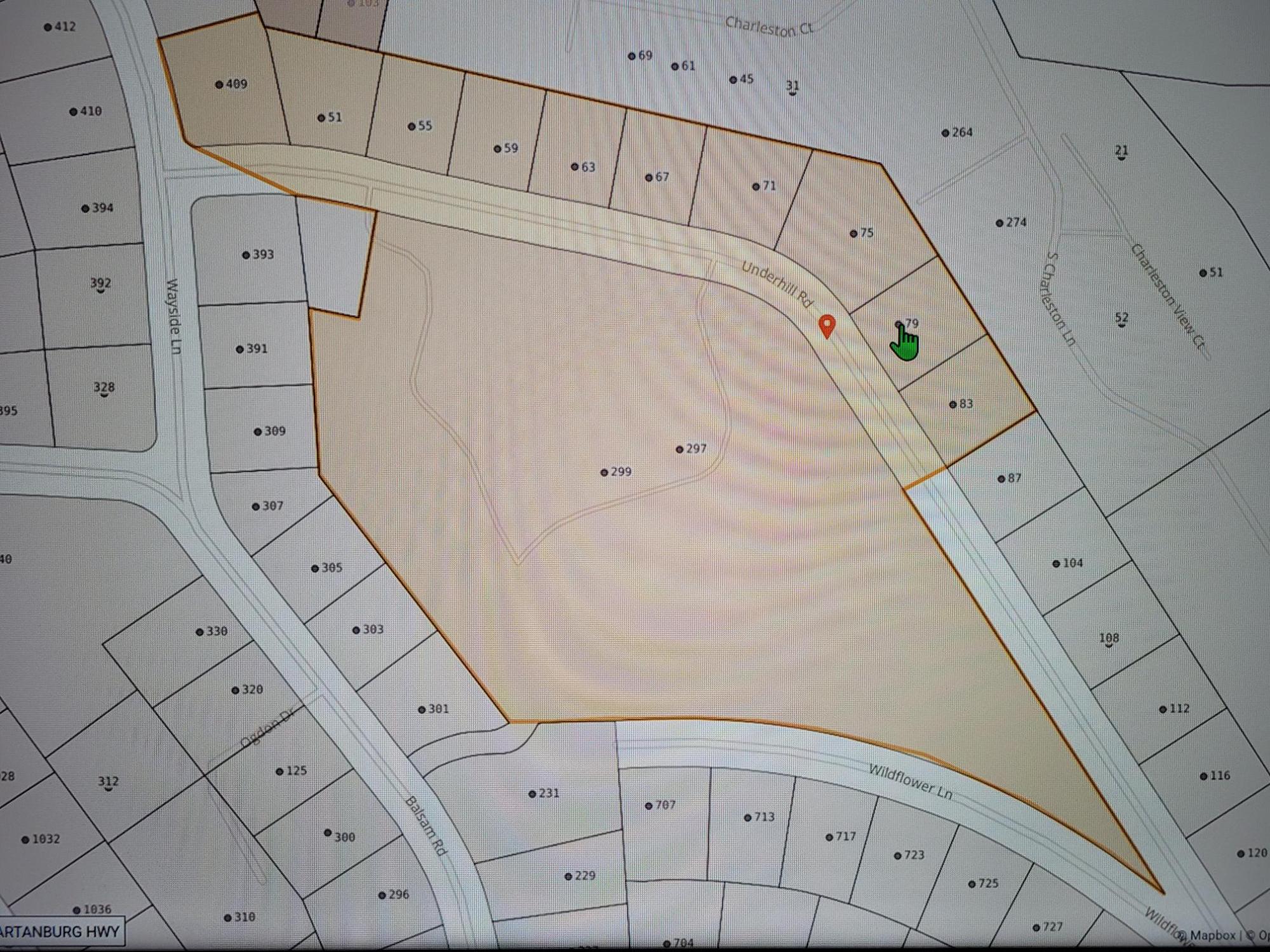 Map of Underhill Dr in Hendersonville