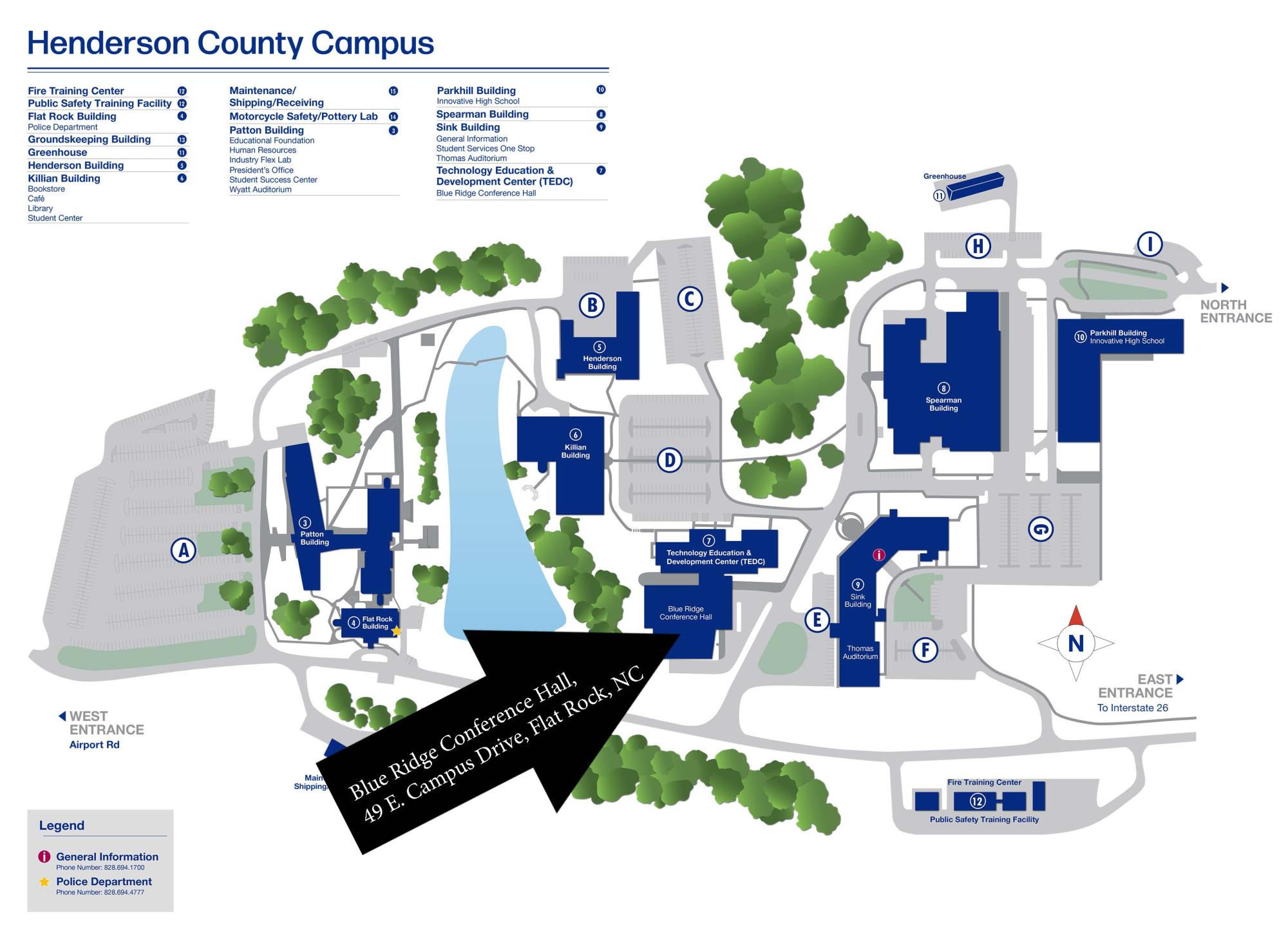 Map of BRCC campus