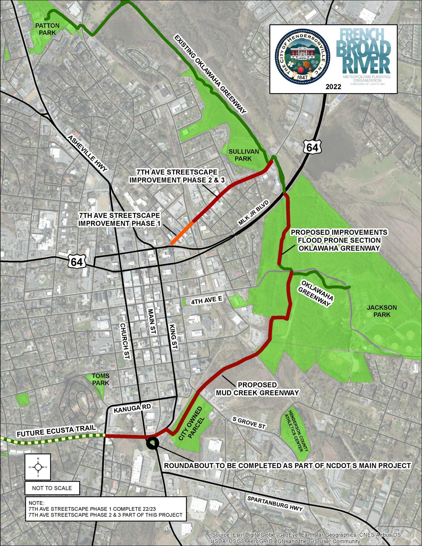 map of proposed greenway