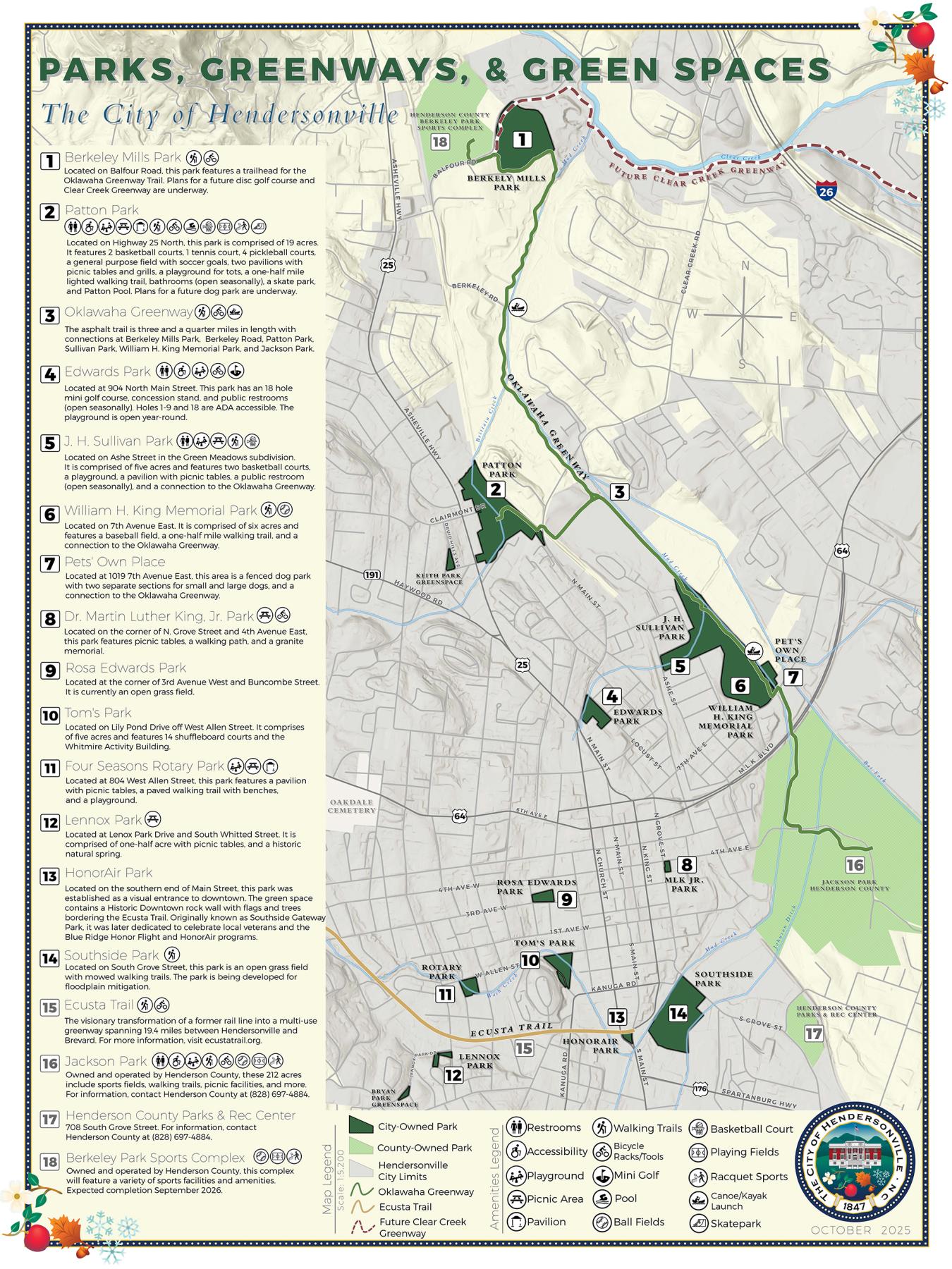 Map of City Parks and Trails