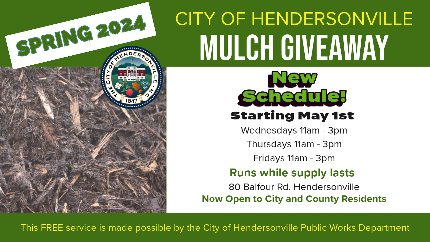 Mulch Giveaway Program City of Hendersonville, NC Official site