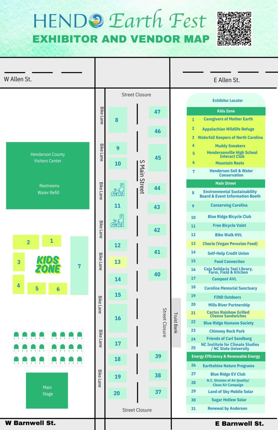 Hendo Earth Fest event map