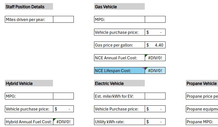Low Emission Vehicle Cost Calculator