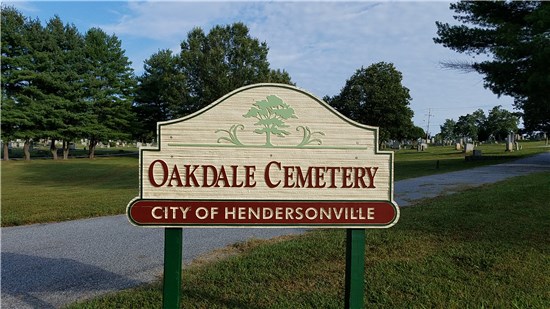 Oakdake cemetery sign