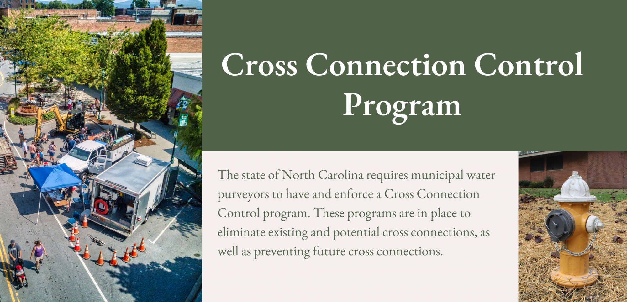 flyer giving information about the "Cross connection Control Program"
