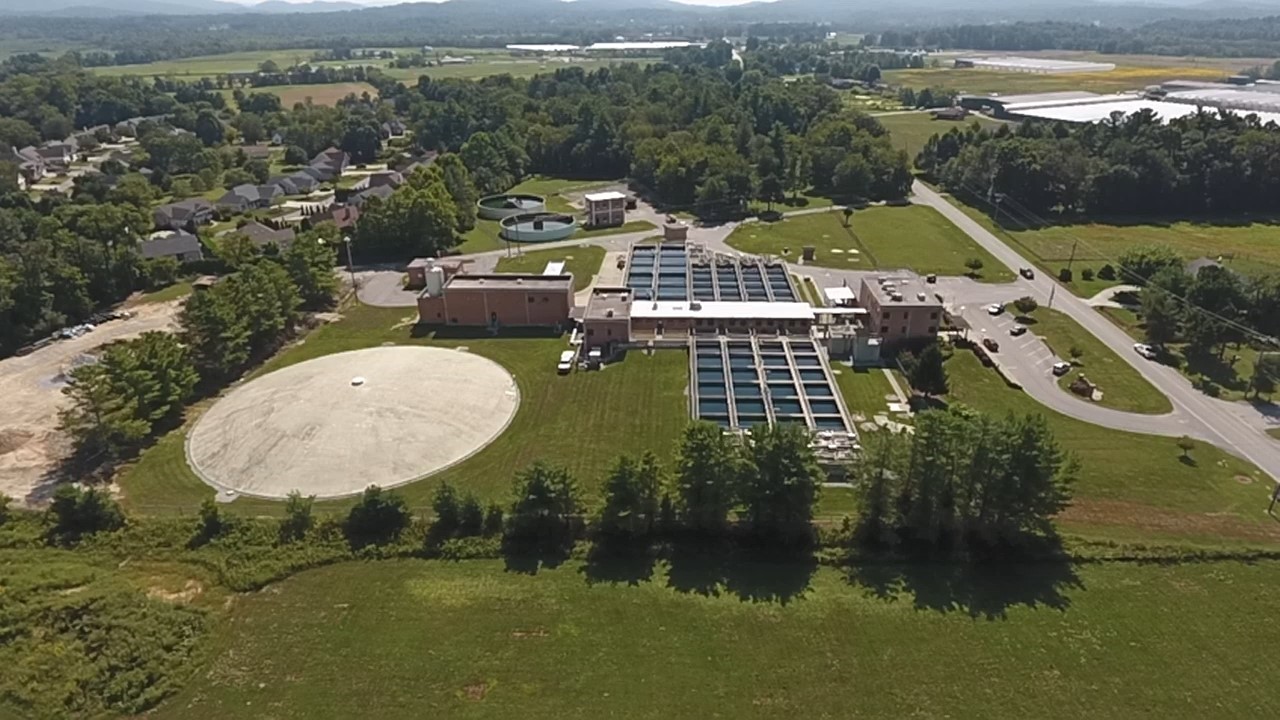 Water Treatment Plant drone photo