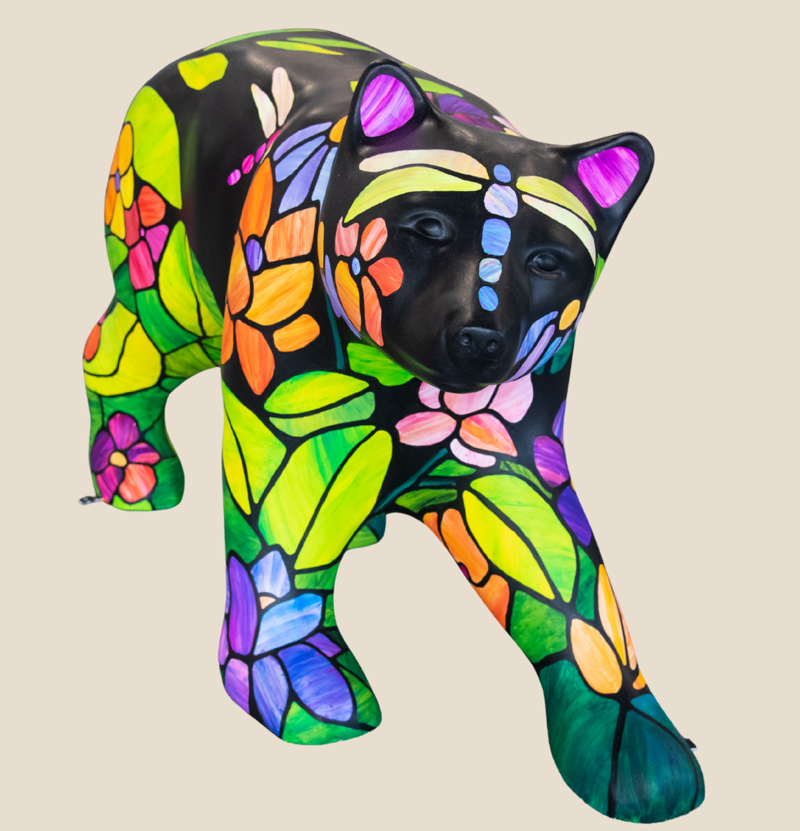 painted fiberglass bear