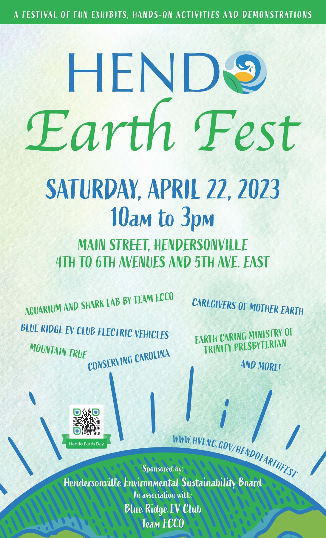 Hendo Earth Fest Poster, with the world at the bottom