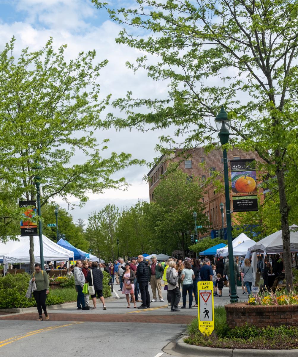 View of the 2023 Hendo Earth Fest from Main St.