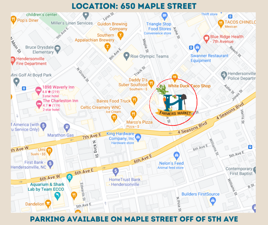 Map location of Farmers Market