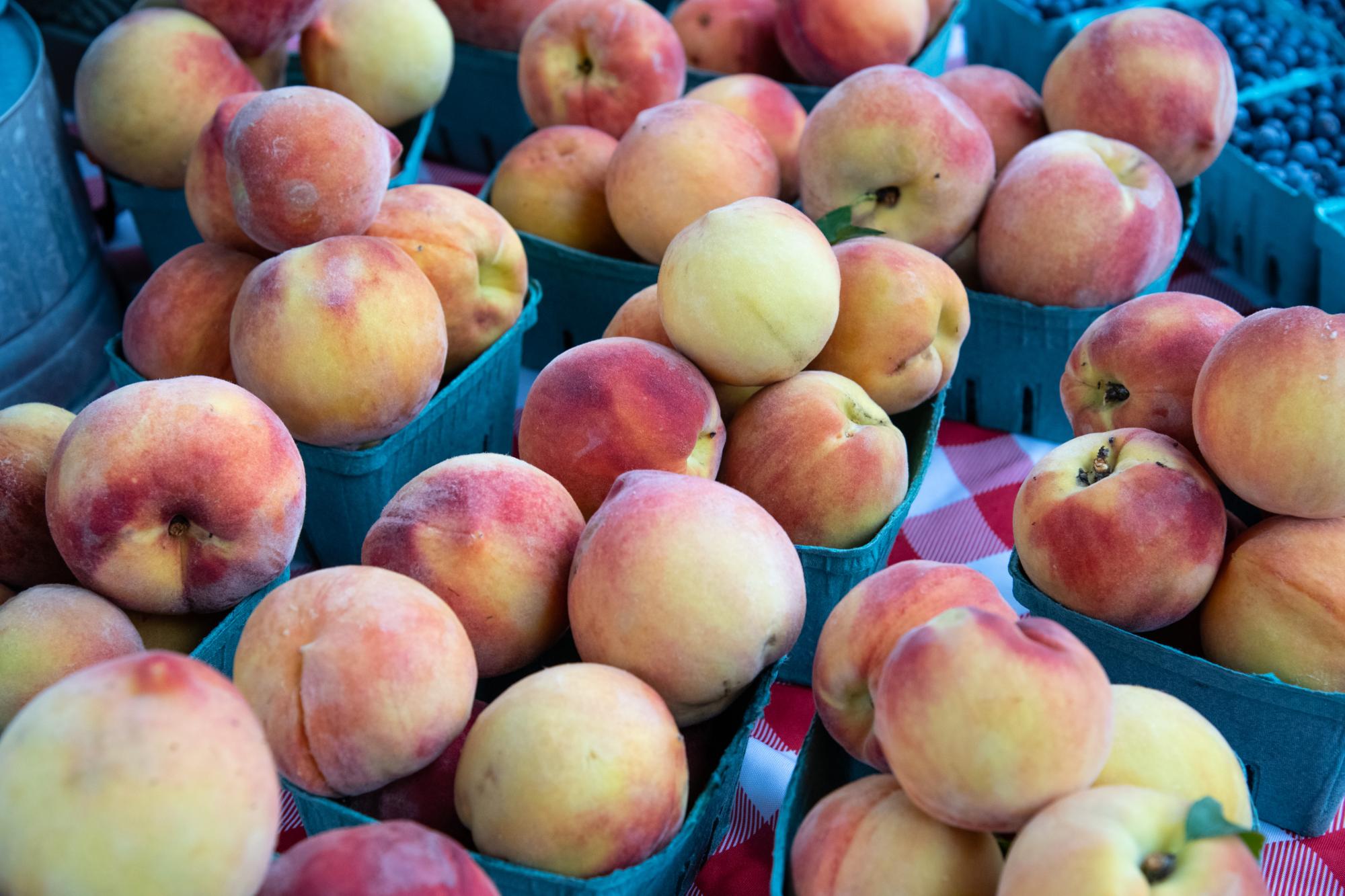 Bundles of Fresh Peaches