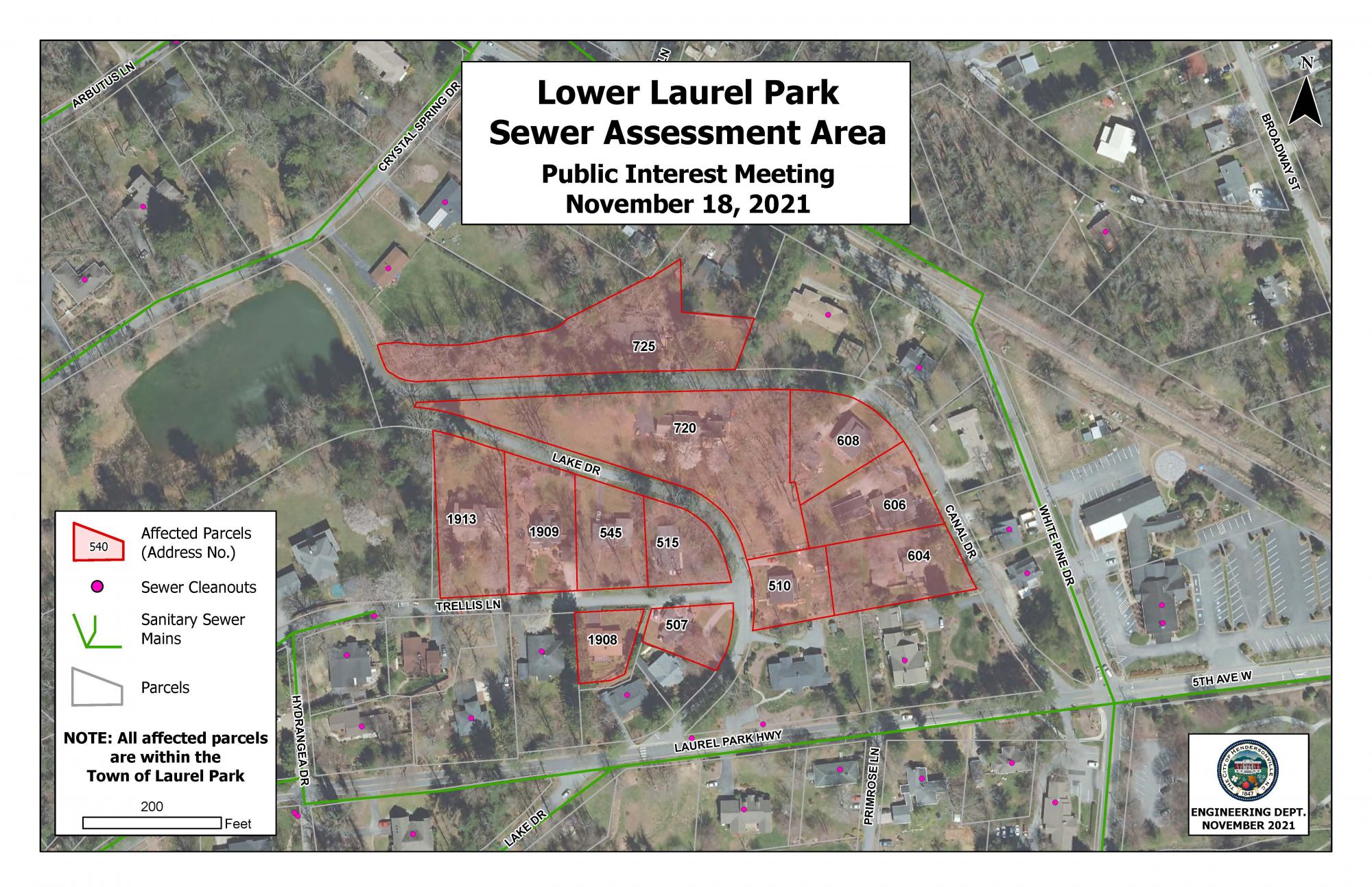 Lower Laurel Park Area - Sewer Assessment Area