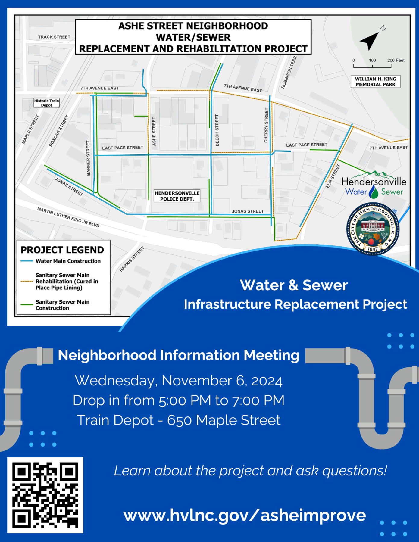 Ashe Neighborhood Water/Sewer Replacement and Rehabilitation Project