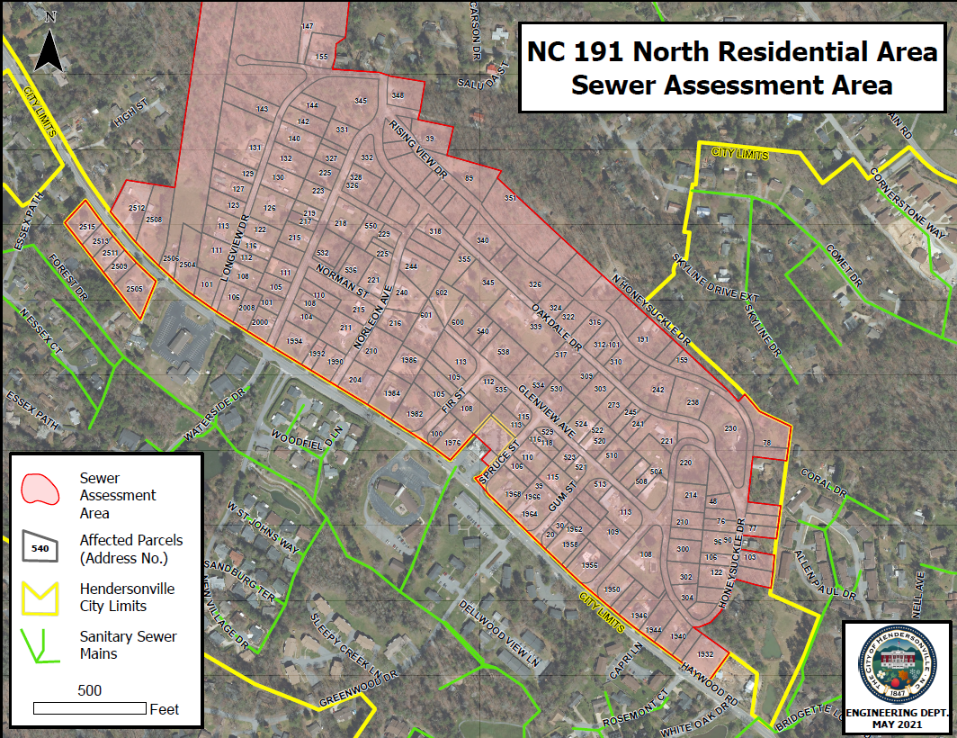NC 191 North Residential Area Sewer Assessment Area